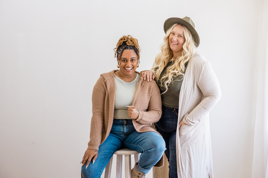 Happy Women in Casual Wears Indoors 